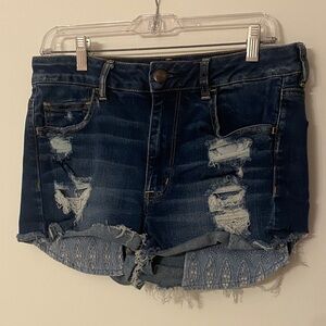 American Eagle Outfitters hi-rise shortie jean shorts